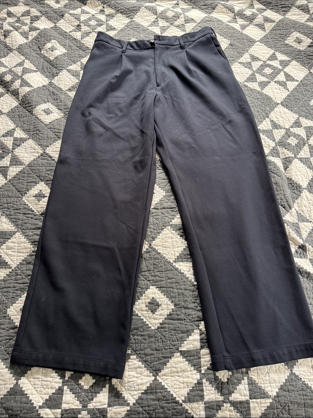 GAP Men's Navy Wide-Leg Dress Pants